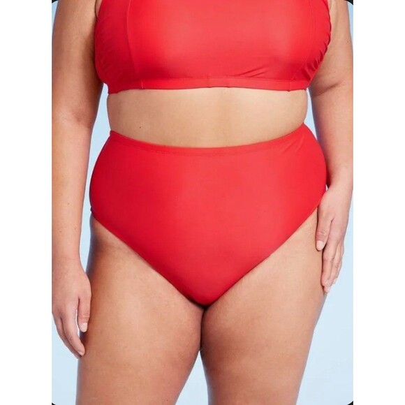 NWT Wild Fable High Waist Cheeky Bikini Bottom - Picture 1 of 2